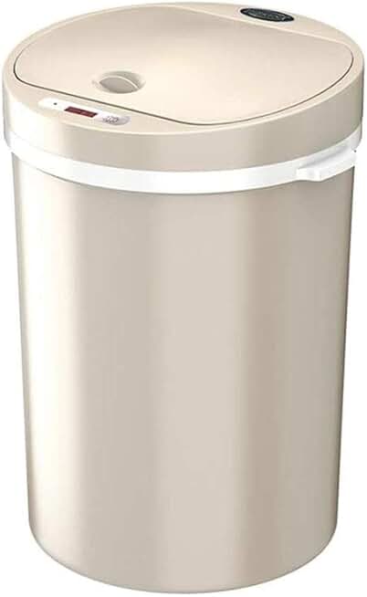 Trashcan Intelligent Waterproof No Odor Trash Can, Automatic Induction Open Cover Mute Close 15L Large Capacity, One Key Start Energy-saving Durable, Living Room Kitchen Bedroom Bathroom Kitch
