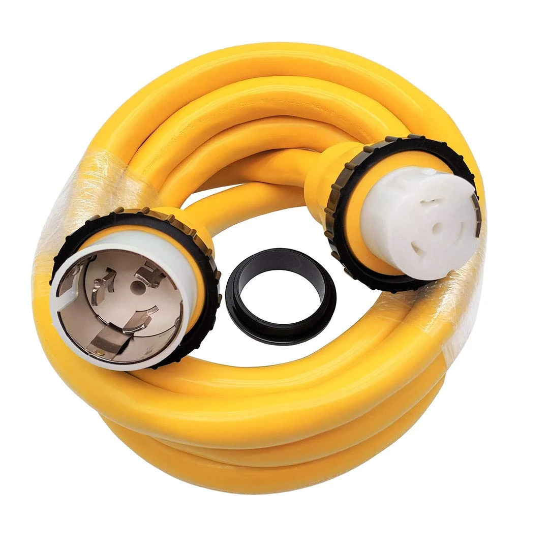 Parkworld 60929 Marine Shore Power Extension Cord 50 AMP SS2-50P to SS2-50R, Marine Shore Power Cord SS2-50 male to female 50A 125V/250V (15FT)
