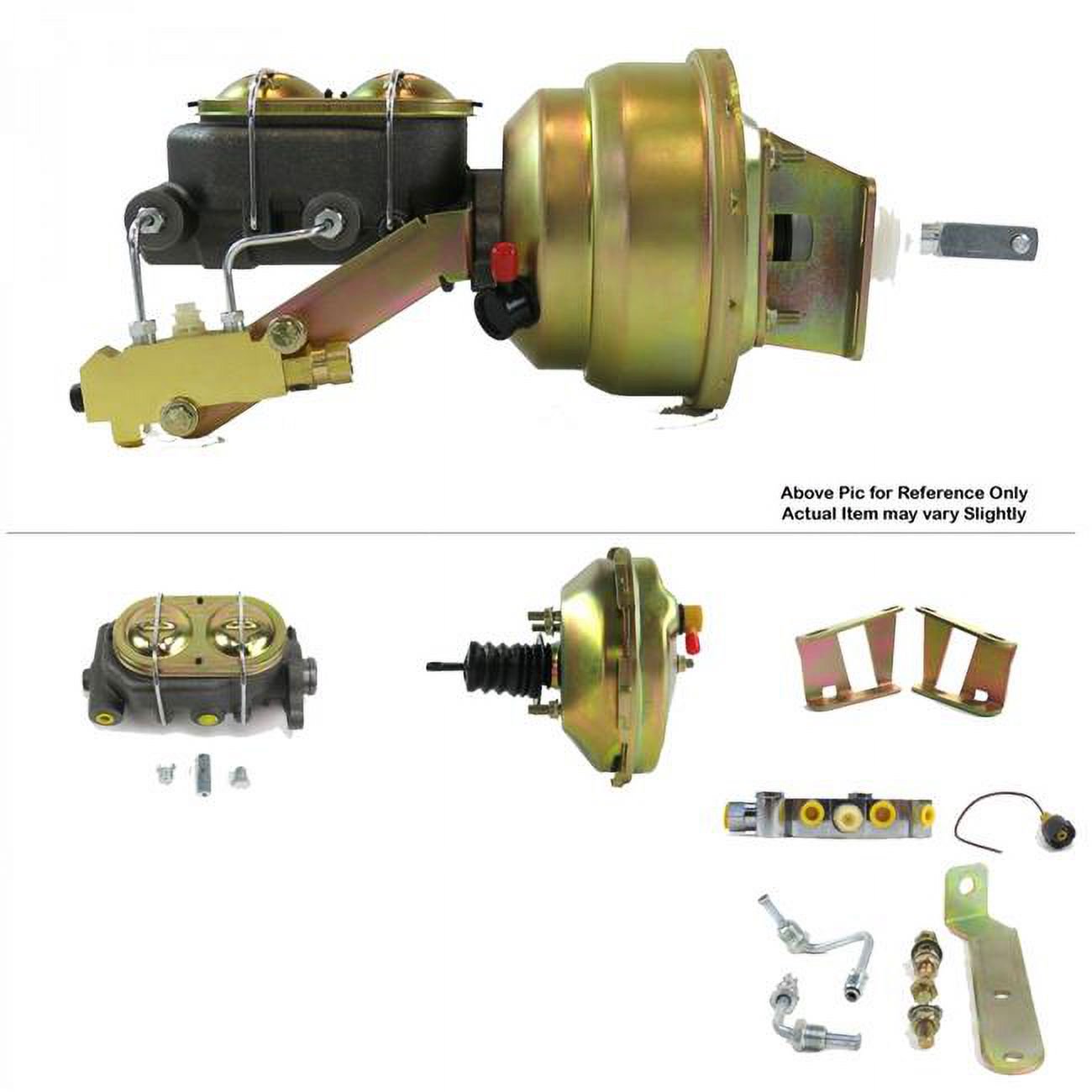 Helix Suspension Brakes & Steering  1958-1964 Chevy Bel Air Firewall Mount Power 9 in. Single Brake Booster Kit LS Disc & Disc
