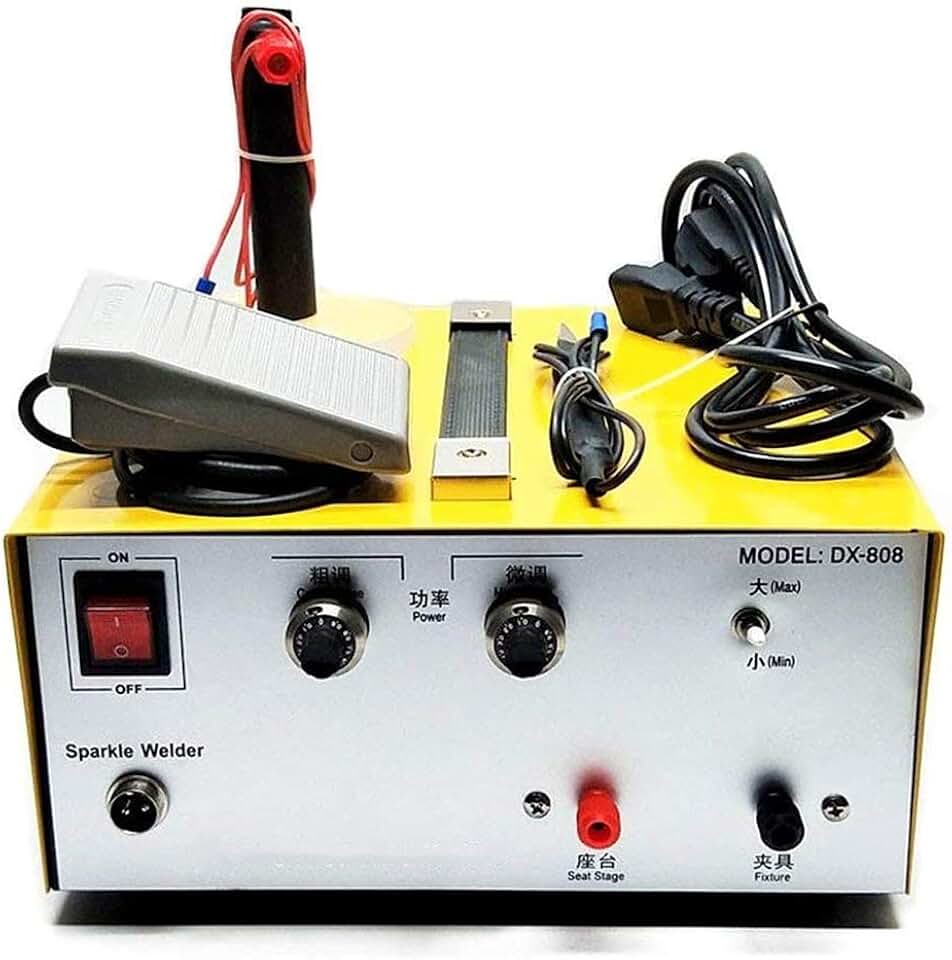 MXBAOHENG 2 in1 Pulse Spot Welder High Power Handheld Pulse Spot Welding Machine DX-80A Collision Welding Machine Jewelry Tools 500W AC220V/110V (110V)