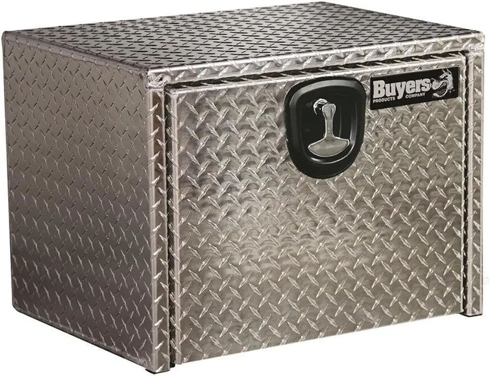 Buyers Products 1705101 Diamond Tread Aluminum Underbody Truck Box with T-Handle Latch, 18 x 18 x 18 Inch