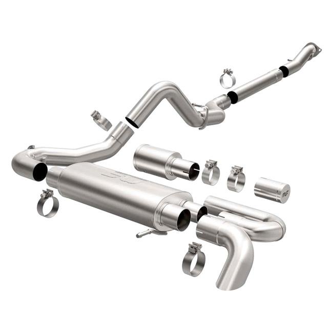 Overland Stainless Steel Cat-Back Exhaust System with Single Rear Exit for 2021 Ford Bronco