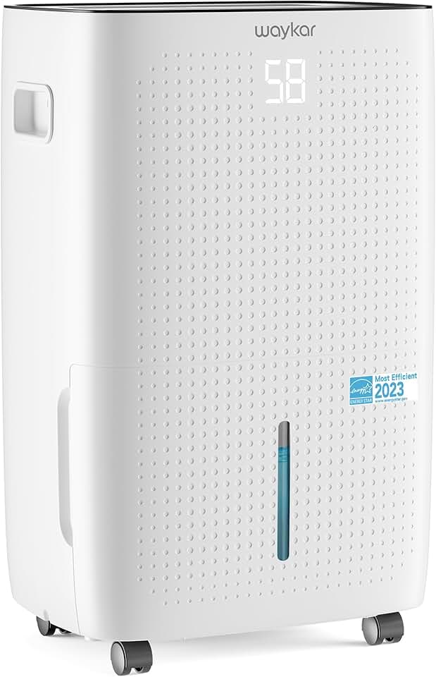 Waykar 150 Pints 7,000 Sq. Ft ENERGY STAR Most Efficient Dehumidifier with Pump for Commercial and Industrial Large Room, Warehouse, Storage, Home, Basement with Drain Hose（JD026CE-150PM）