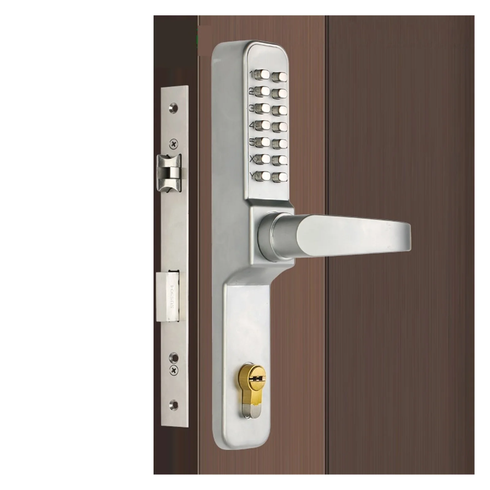 Password Digital Code Door Lock Mechanical Code Waterproof Outdoor Use Mortise Lock For Entrance Doors