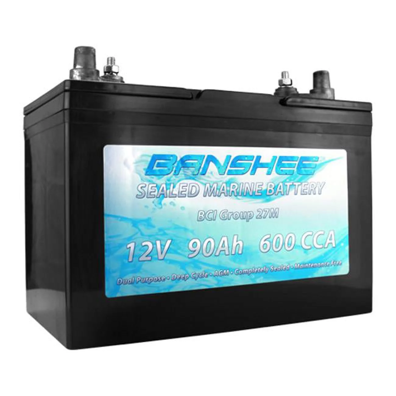 Bci No. 27 Marine Starting & Deep Cycle Dual Terminal Sealed AGM Battery