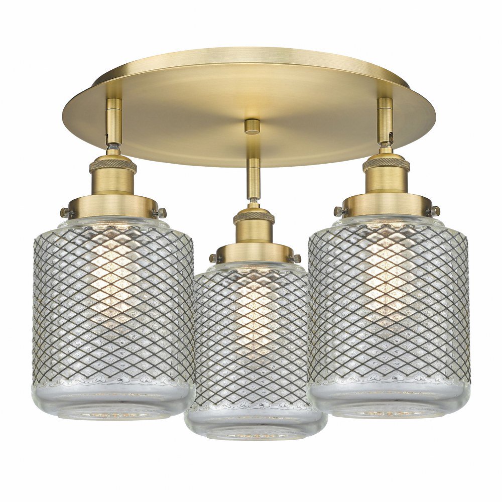 Innovations Lighting - Edison - 3 Light Flush Mount In Industrial Style-9.5