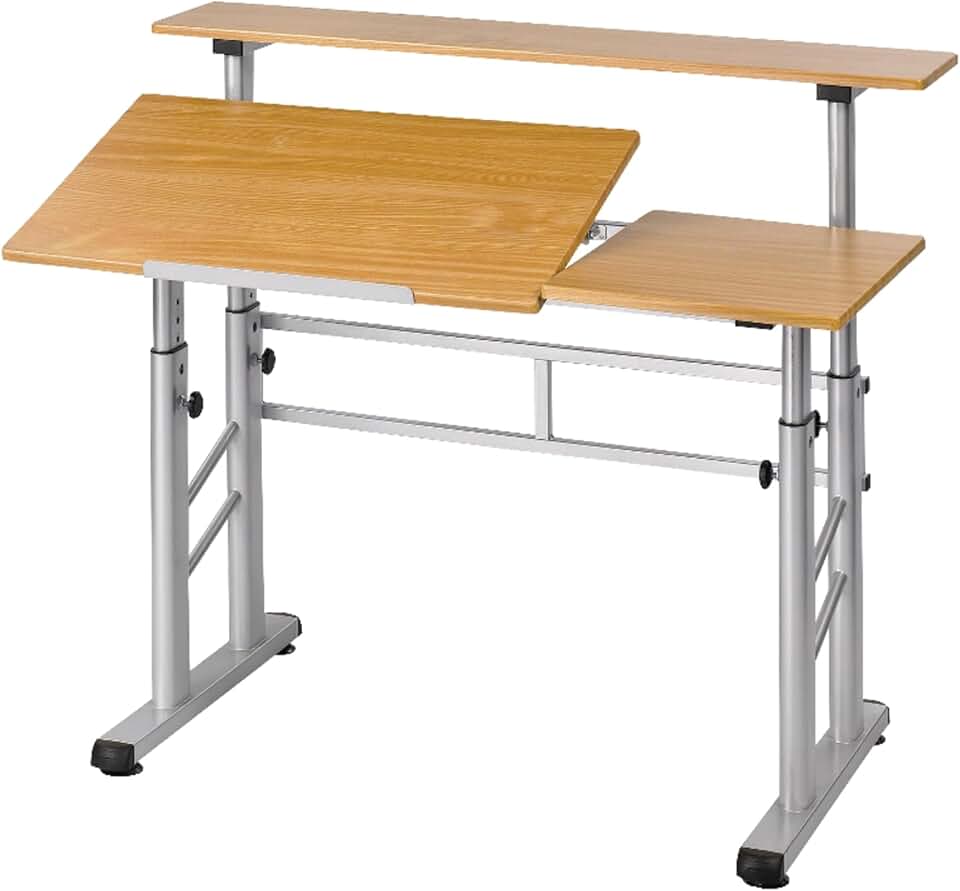 Safco Split-Level Drafting Table Height Adjustable Sit-to-Stand, 29.5