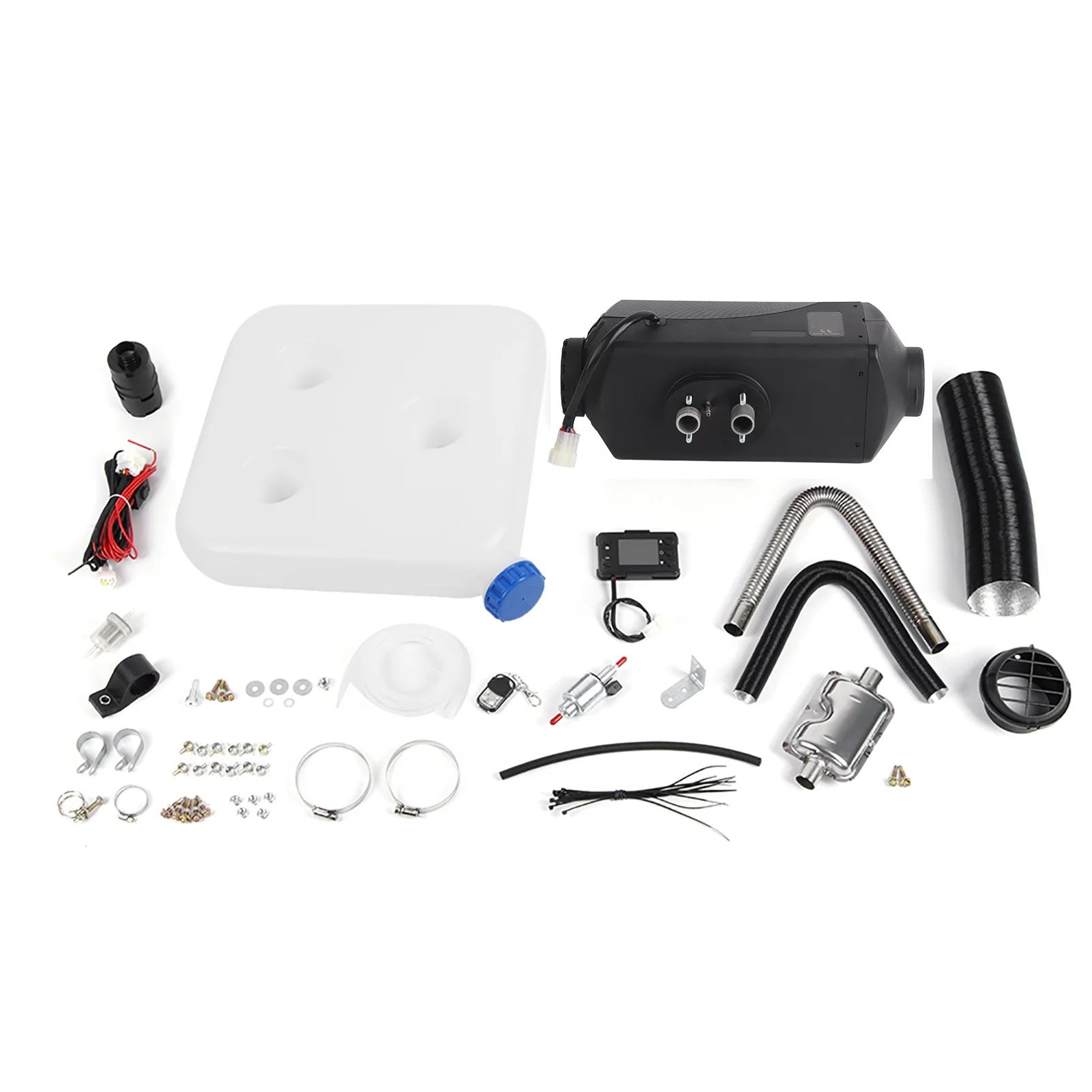 12V 5KW Parking Air Diesel Heater LCD Controller for Car Truck Boat, Automotive Air Heating System with Remote Control and Thermostat for Efficient Heating