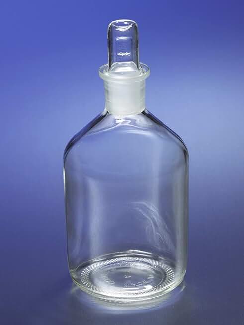 Corning Pyrex Borosilicate Glass Non-Sterile Narrow Mouth Reagent Storage Bottles with Standard Taper Stopper, 2000ml Capacity (Case of 6)
