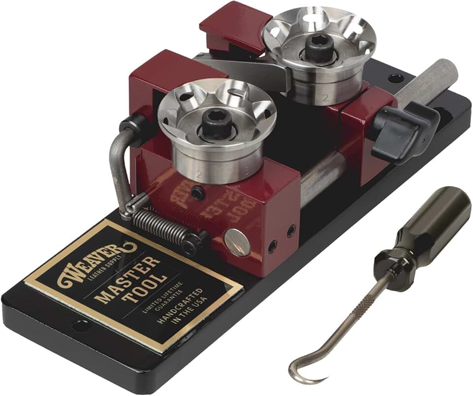 Weaver Leather Supply Strap Edger for Leather Working, Strap Edger for Leather Crafting, Leather Edger,Bluegrass Edge Strap Edger, Hand Operated Edge Strap Edger - Accommodates 1/2