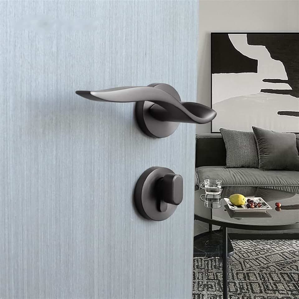 Zinc Alloy Indoor Door Lock, Bedroom Bathroom Room Wooden Door Silent Split Lock 1Pcs(Magnetic Lock Body)