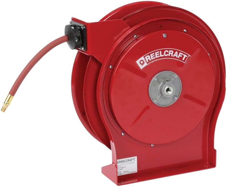 Reelcraft 5650 OLP 3/8-Inch by 50-Feet Spring Driven Hose Reel for Air/Water