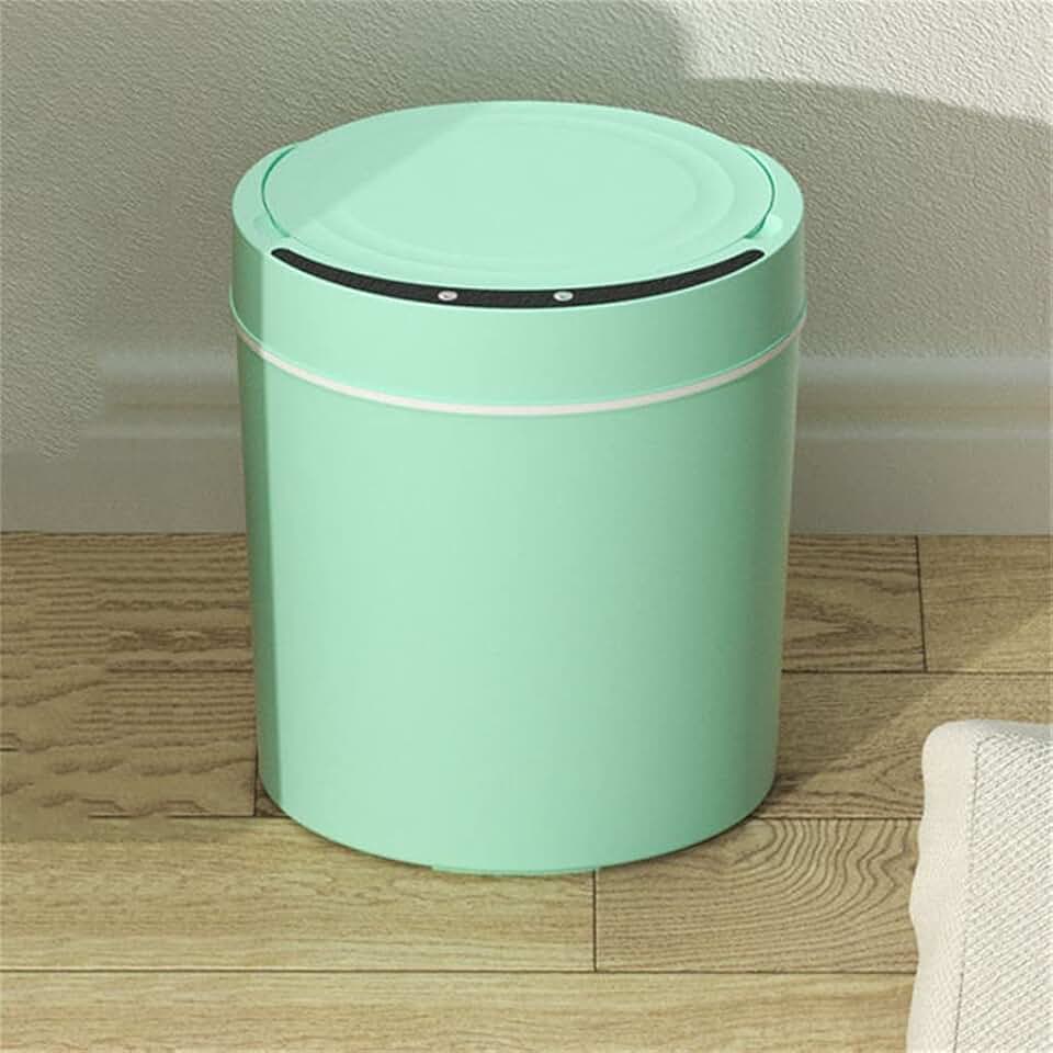 Smart Sensor Garbage Bin Kitchen Bathroom Toilet Trash Can Best Automatic Induction Waterproof Bin with Lid(Gray)