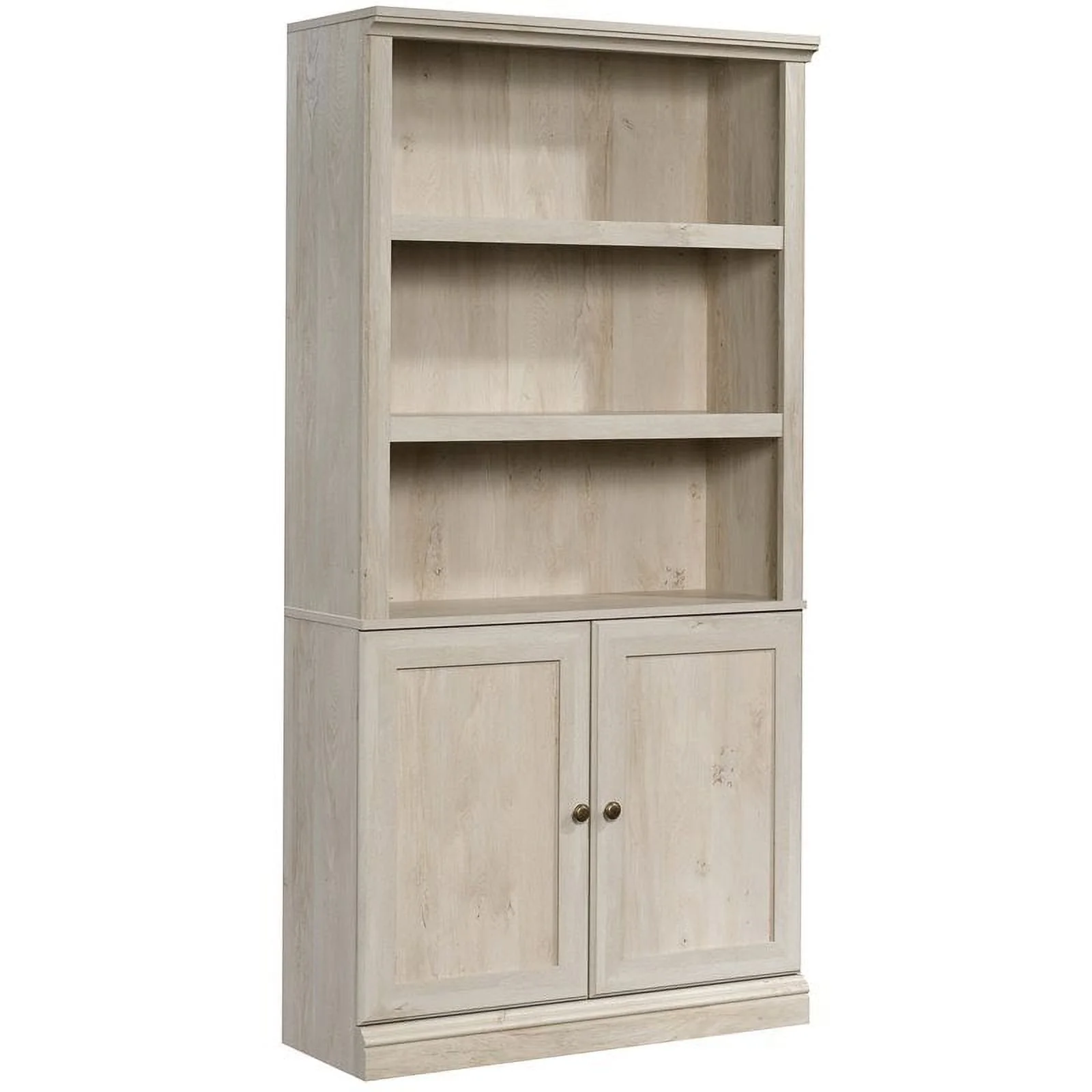 Pemberly Row 3-Shelf Modern Engineered Wood Bookcase in Chestnut