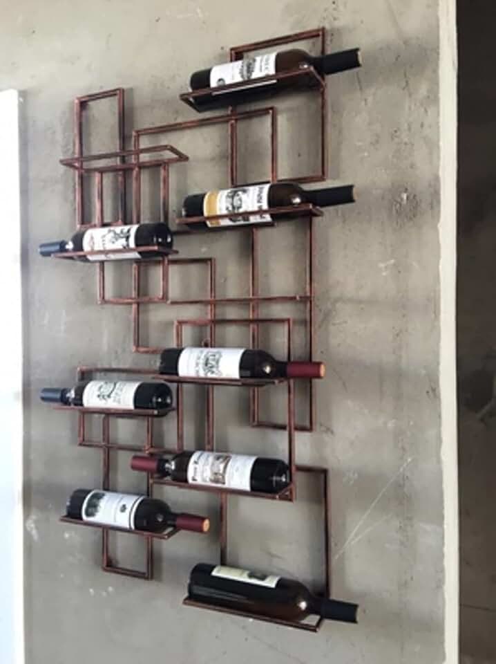 Wine Glass Rack, Champagne Glass Rack,Glassware Rack Wine Rack,Glassware Wine Rack,Wine Racks Home Decorations Iron Wine Cabinet Decoration Modern Simplicity Living Room (Color : Brown)