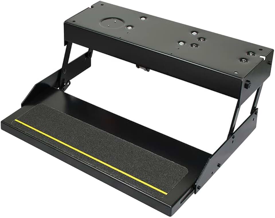 Lippert Components Kwikee 28 Series Electric Step Frame Assembly for RV, Travel Trailers, and Motorhomes, Hidden Light, 8.5