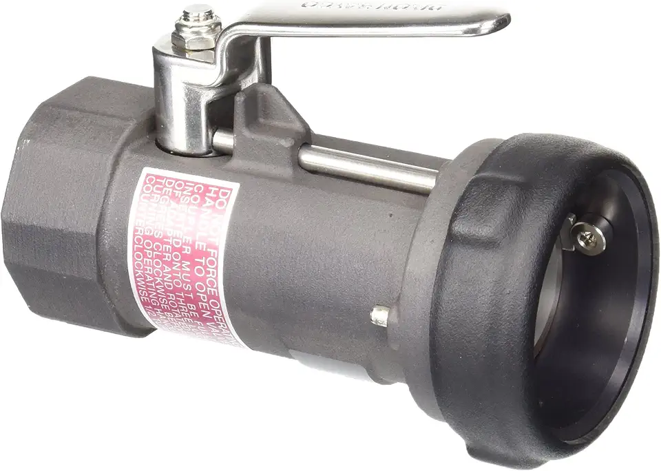 Dixon BC62-200 Anodized Aluminum Bayonet Style Dry Disconnect Tank Truck Fitting, Straight Coupler with Viton Seal, 2