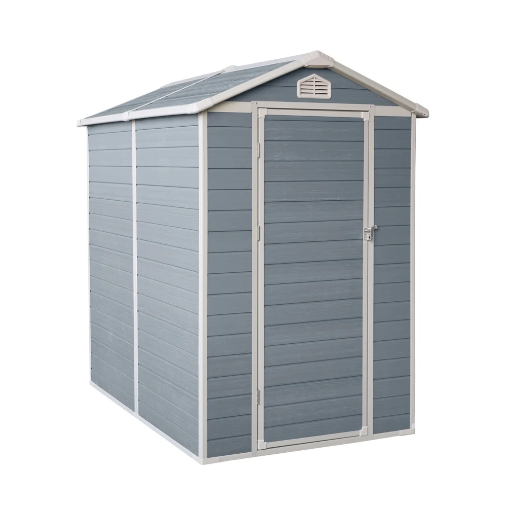 Outdoor Storage Shed with Air Vents, Padded, Lockable Double Doors and Roof, Large Waterproof Storage Shed