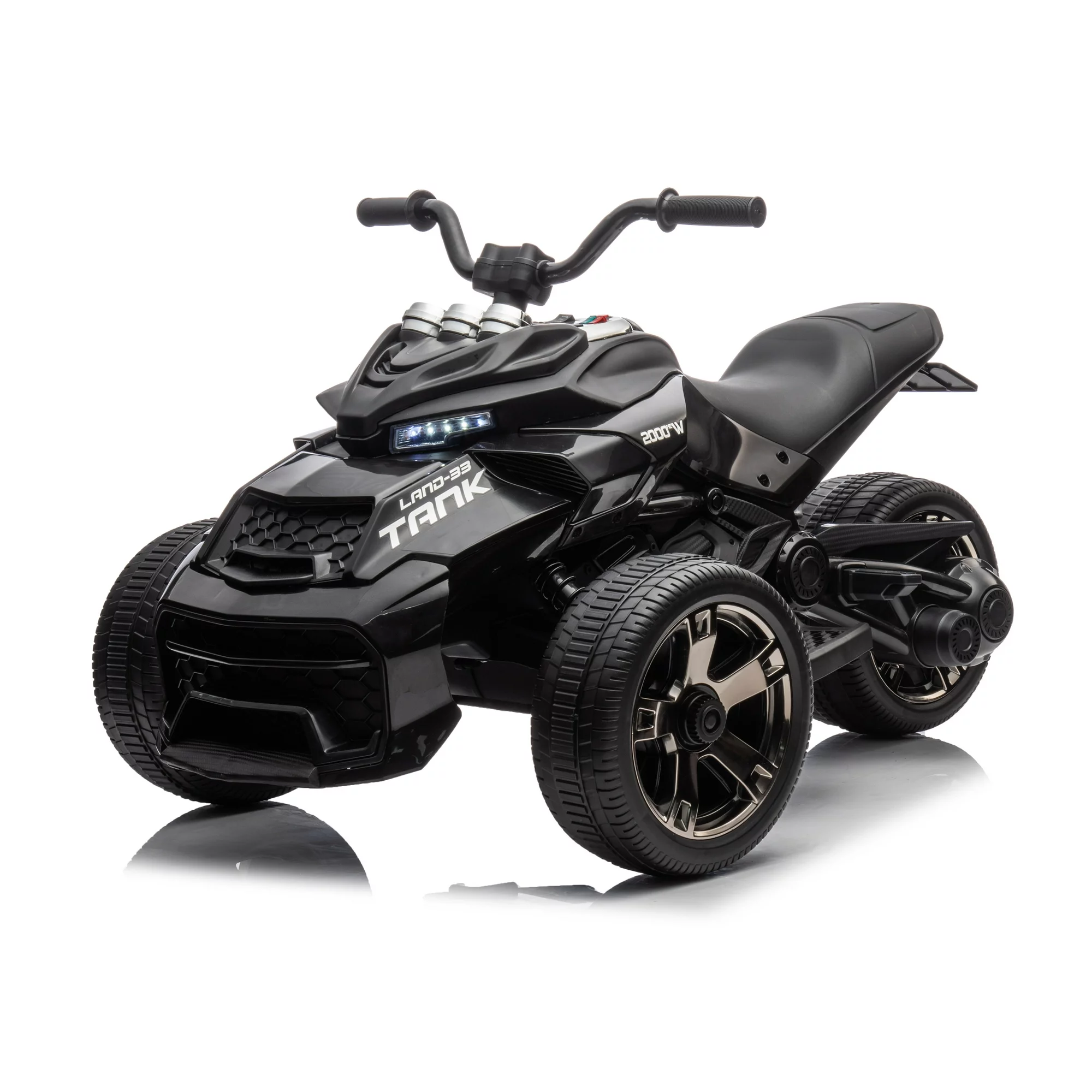Blazin' Wheels 12V Battery Operated Black Inverted Trike Rideon - 3 years and up