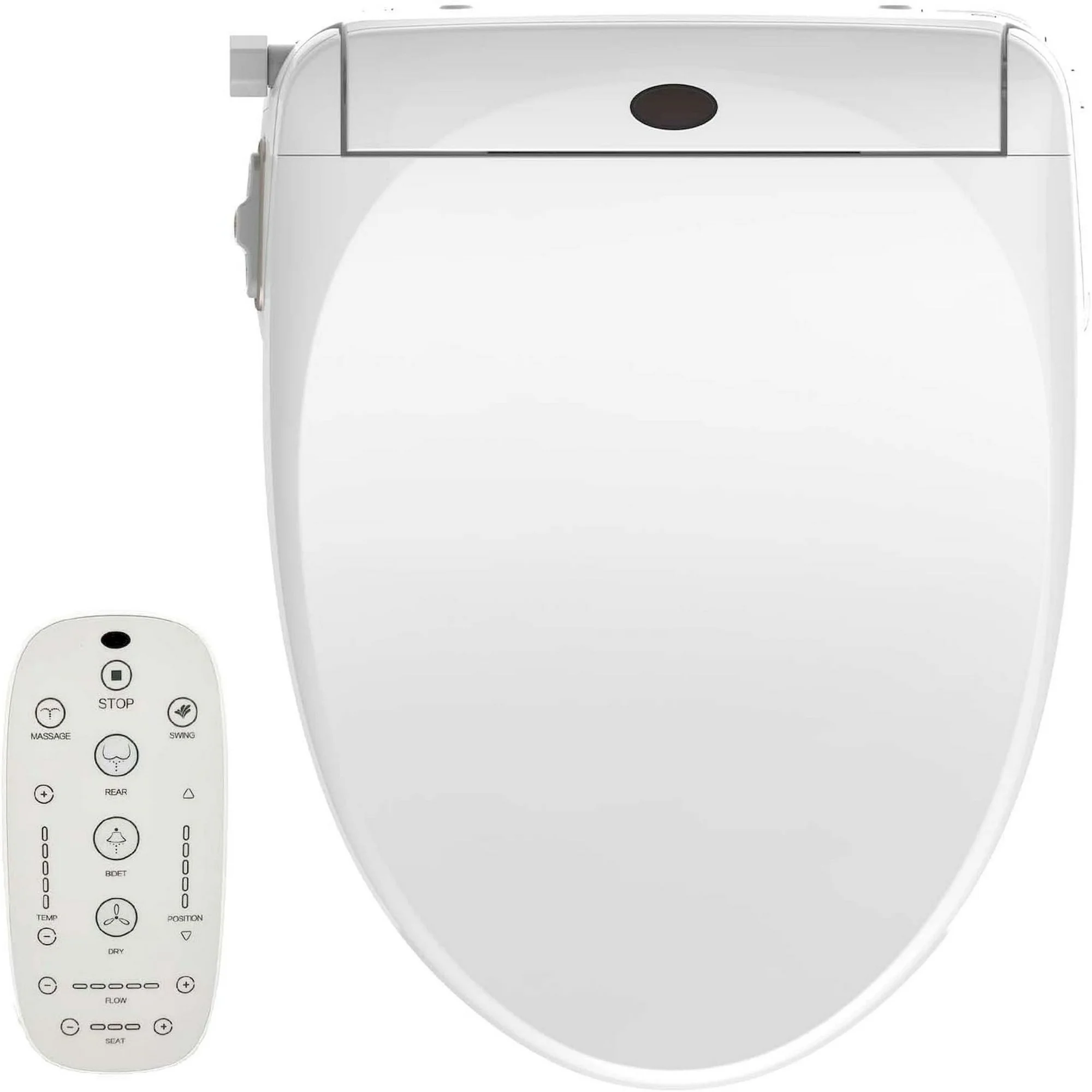 JEP Electric Bidet Toilet Seat for Elongated Toilets & Round Toilets | Premium Bidets for Existing Toilets with Warm Water, Heated Seat, and a Remote Control