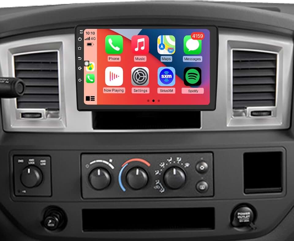 QLED 8 Core Radio for Dodge RAM 2006 2007 2008 Upgrade Touch Screen Stereo Carplay Android Auto Ready Free Camera