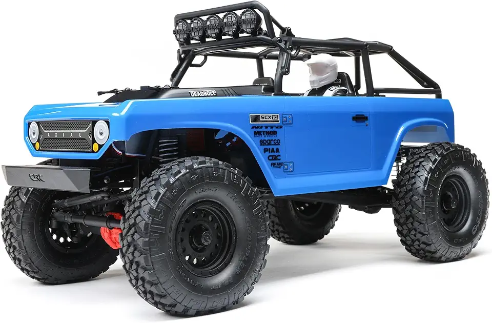 Axial RC Truck 1/10 SCX10 II Deadbolt 4WD Brushed RTR (Battery and Charger Not Included), Blue, AXI03025T1, Trucks Electric RTR 1/10 Off-Road, Unisex