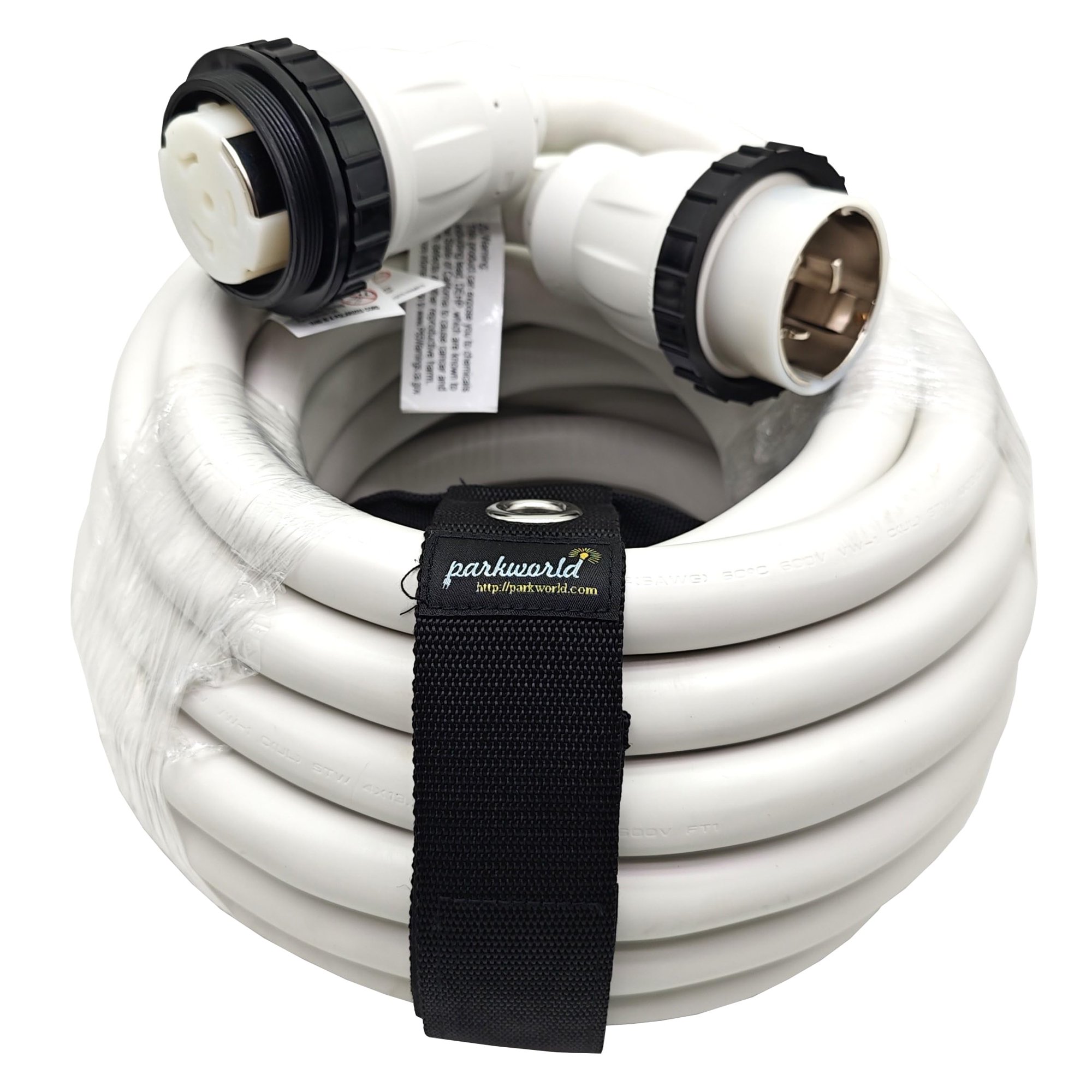 Parkworld 60943W Marine Shore Power Extension Cord 50 AMP SS2-50P to SS2-50R, Marine Shore Power Cord SS2-50 male to female 50A 125V/250V (36FT)