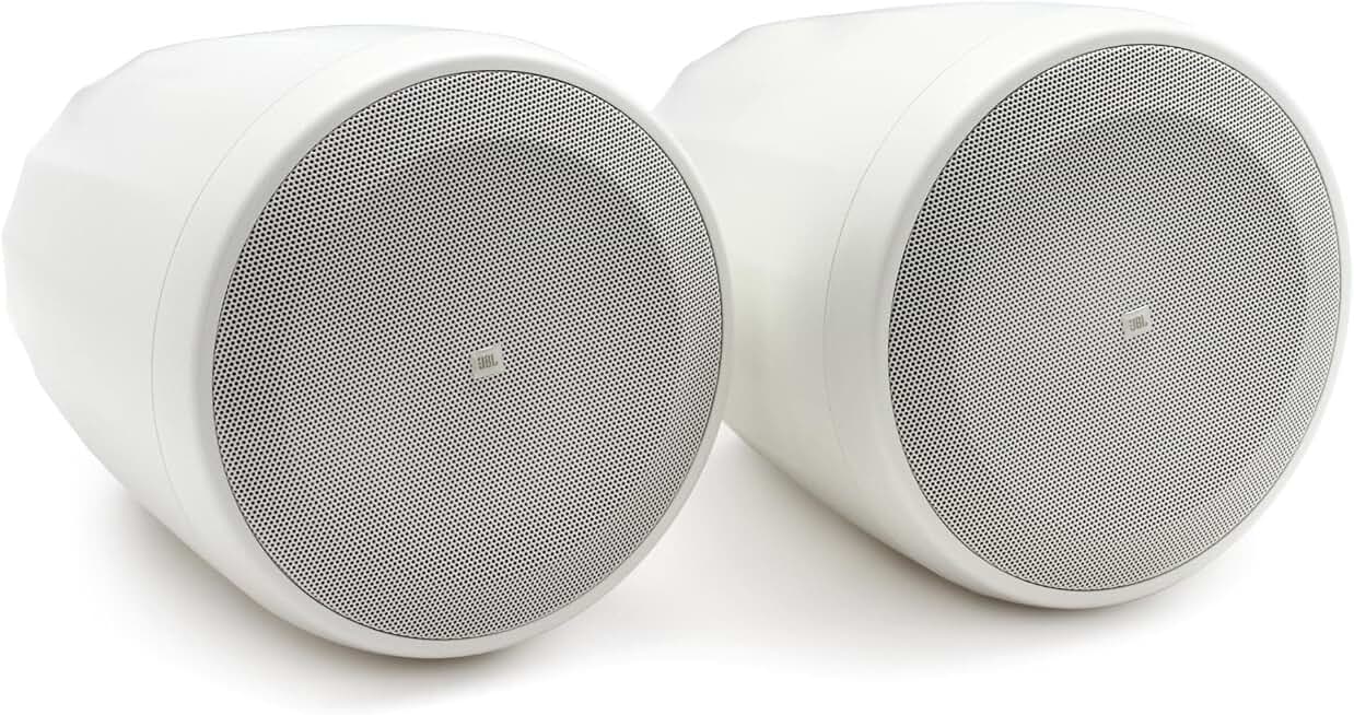 JBL Professional C65P/T-WH Compact Full-Range Hanging Pendant Speaker, White, Sold as Pair