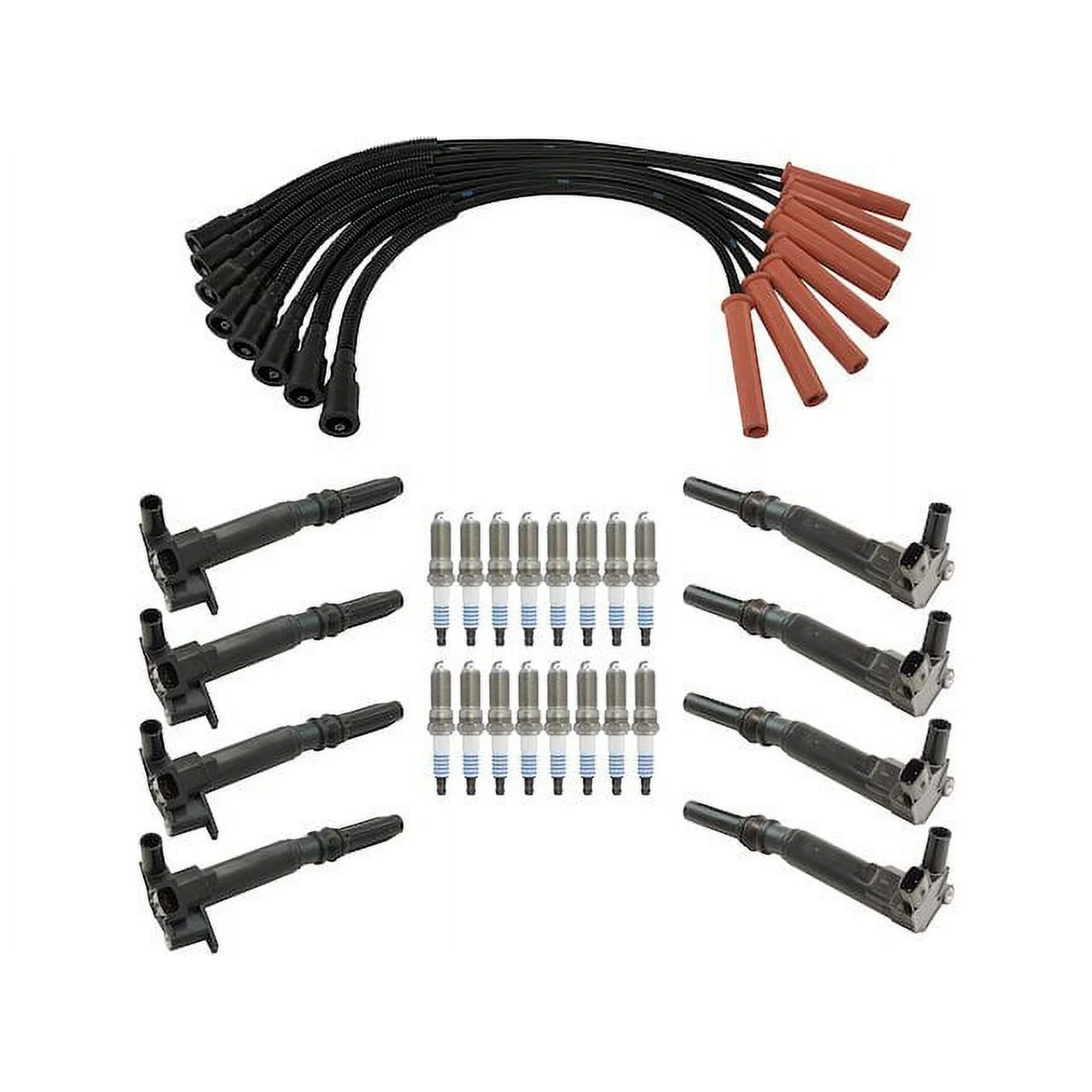 Ignition Coil Spark Plug and Wire Set 25 Piece - Compatible with 2010 - 2014 Ford F-150 6.2L V8 2011 2012 2013