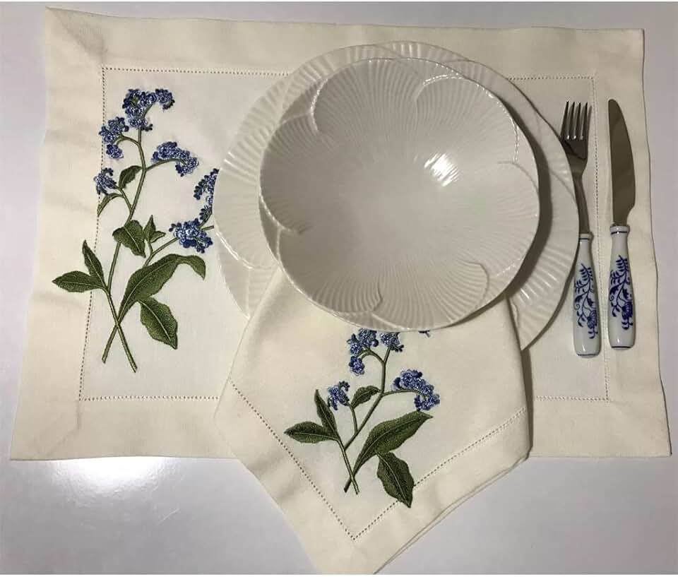 Napkin Embroidery Place Mat Home Dining Table Decoration Home Place Mat Napkin Place Mat Set
