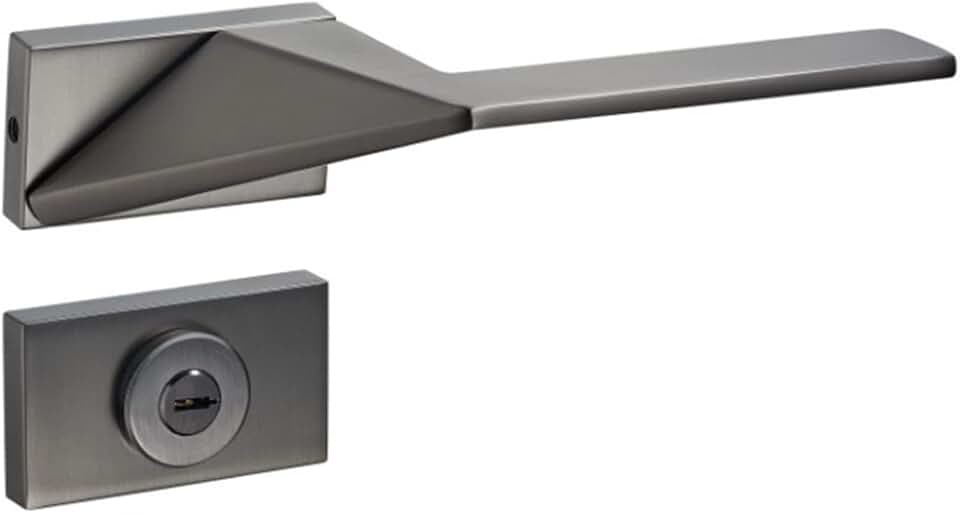 Modern Minimalist Zinc Alloy Interior Door Lock Bedroom Room Wooden Door Handle Split Lock 1Pcs(A,Open Right)