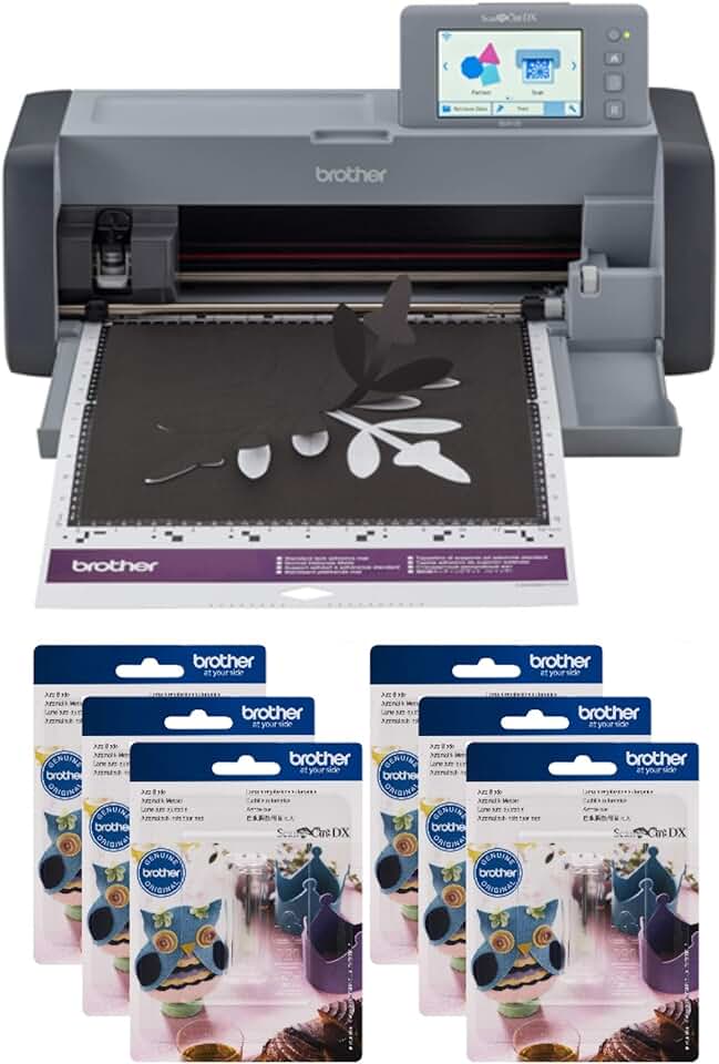 Brother ScanNCut SDX125EGY DIY Cutting Machine with Scanner and 6 CADXBLD1 Replacement Blades