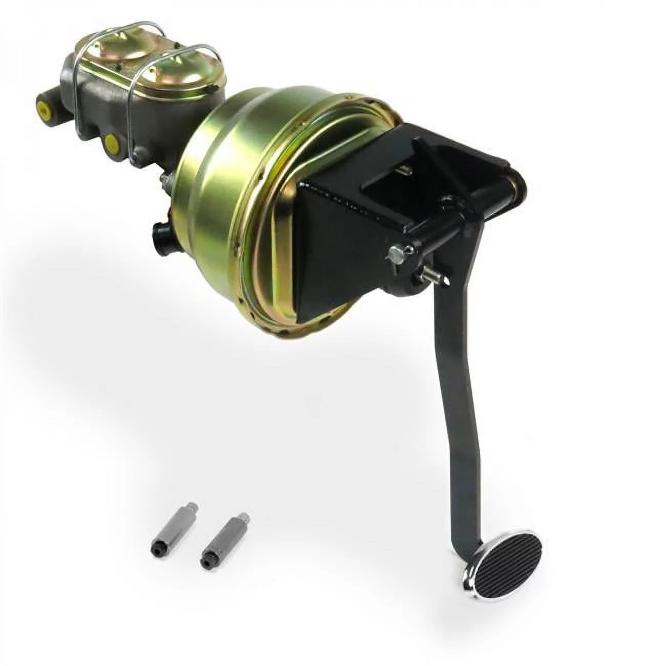 Helix Suspension Brakes & Steering  Universal Firewall 7 in. Dual Brake Pedal Kit Drum & Drum Small Oval Chrome Pad