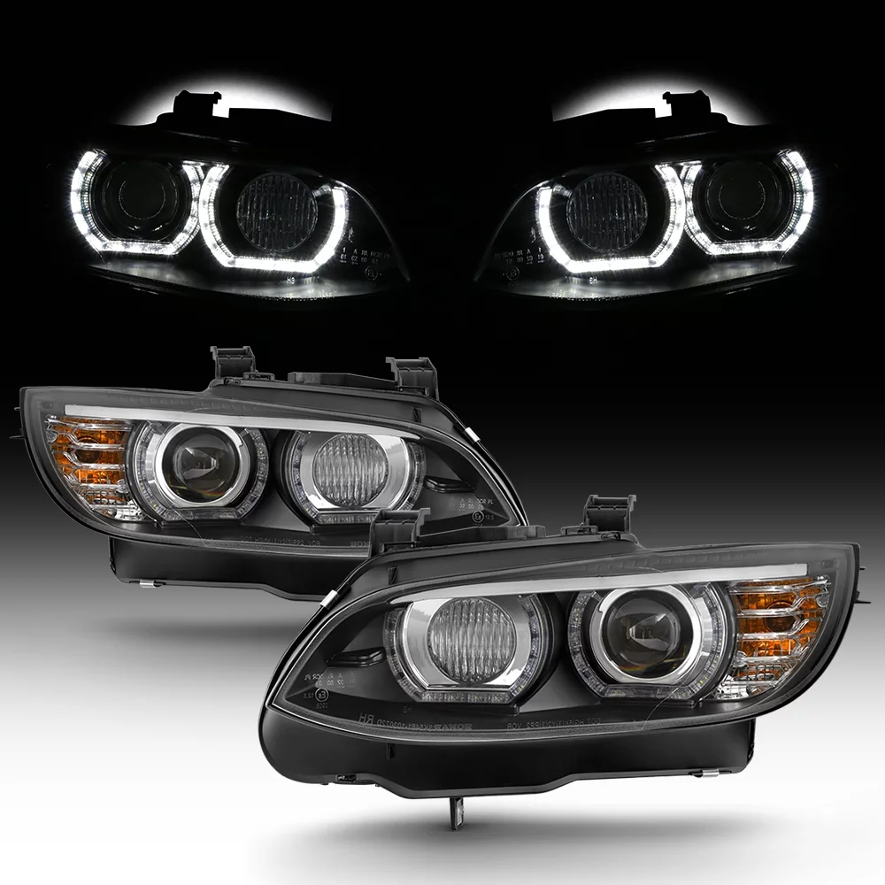HID/Xenon For 07-10 BMW 328i 335i 3-Series Coupe LED Projector Black Headlights Fits select: 2008-2013 BMW M3
