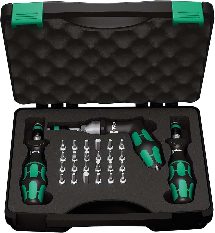 Wera - 5074739001 Kraftform 7440/41/42 Torque Screwdriver 0.3-6.0 Nm and Bit Set, 27-Piece