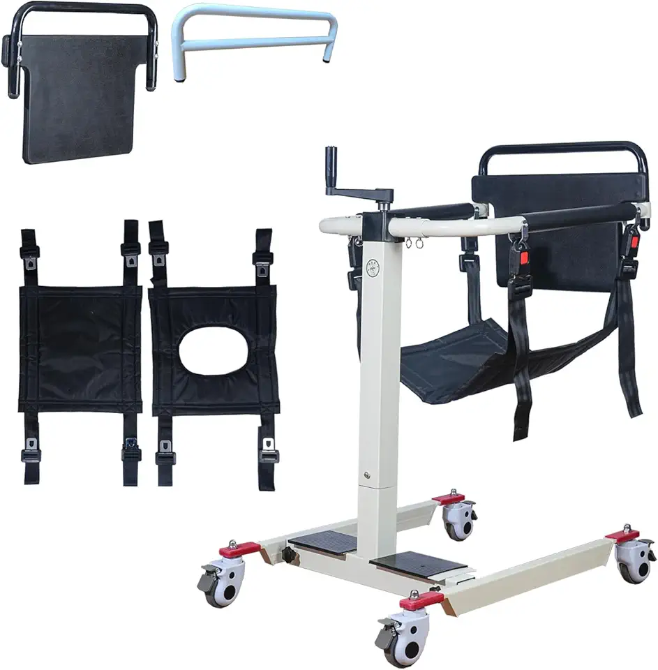 Patient Iift Transfer Chair，Patient Lift Chair，for Care of The Elderly, Disabled, and Patients with Limited Mobility，Iift Wheelchair，Household use、Car Wheelchair Transfer，Height/Width Adjustable