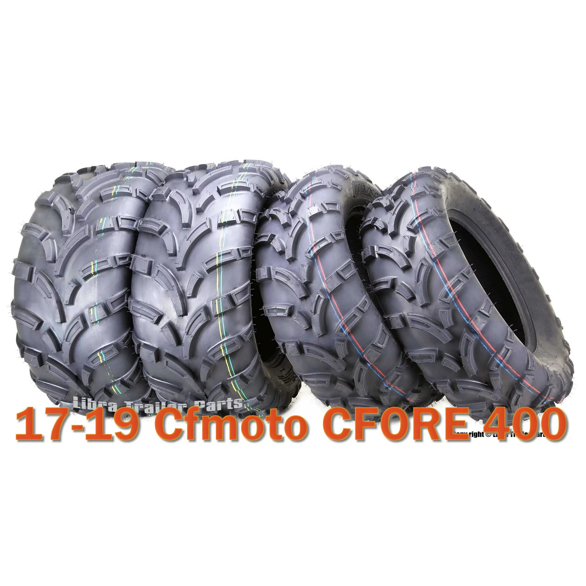 17-19 Cfmoto CFORE 400 ATV Tire Set WANDA 25x8-12 25x10-12 lite Mud