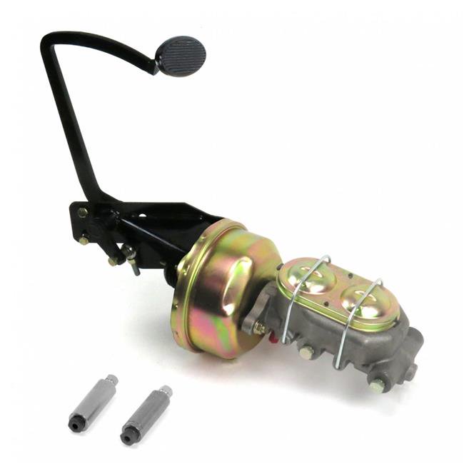 Helix Suspension  OEM x 7 in. Single Brake Pedal Kit with Drum & Drum Small Oval Black Pad for 1935-1940 Ford