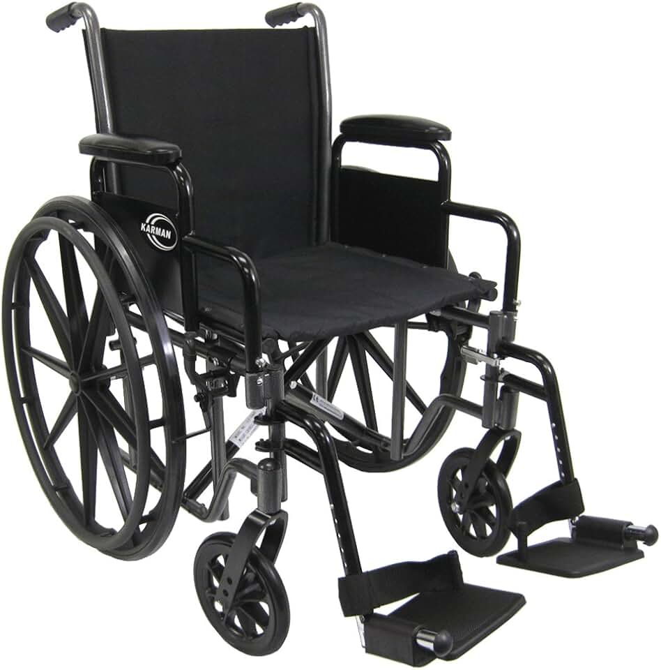 Karman Light Weight Wheelchair with Elevating Legrests in 18