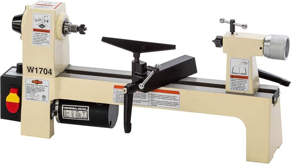 SHOP FOX W1704 1/3-Horsepower Benchtop Lathe