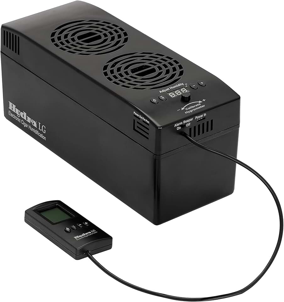 LG Remote Controlled Electronic Cigar Humidifier | LED Display Moisture Control with Advanced Hygro Set Technology for Large Humidors up to 16 Cubic Feet - Ideal for Collections of 2500 Cigars