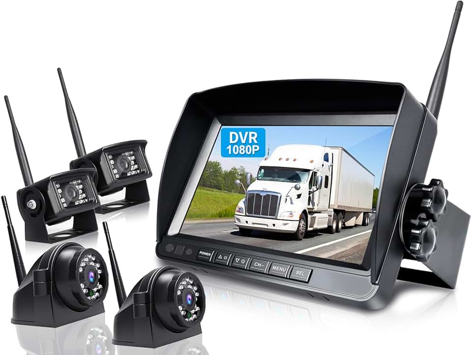 7‘’+ 9‘’ HD 1080P Wireless Backup Camera System Bundles (B904+HW02)