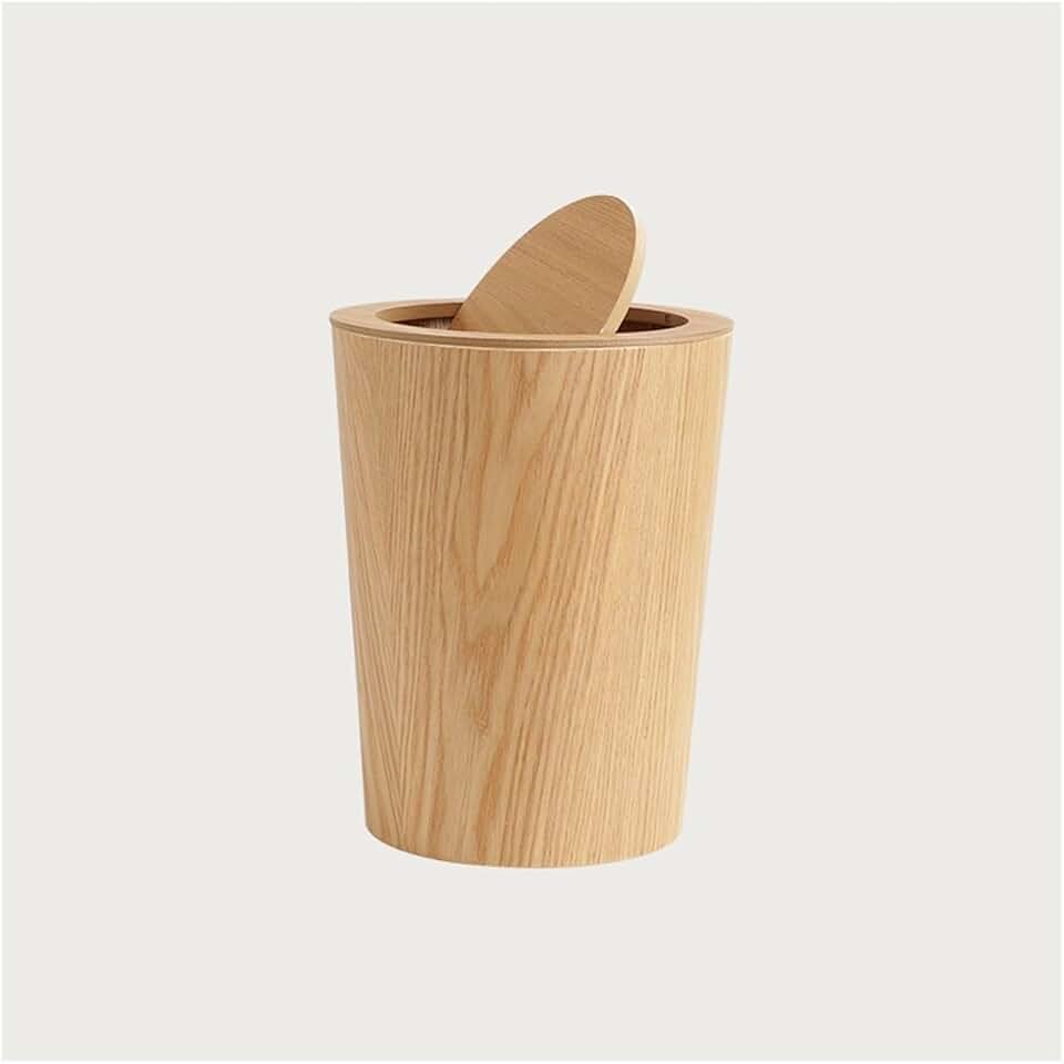 Garbage Bin Solid Waste Bin Household Wastebasket Kitchen Decorative Storage Baskets