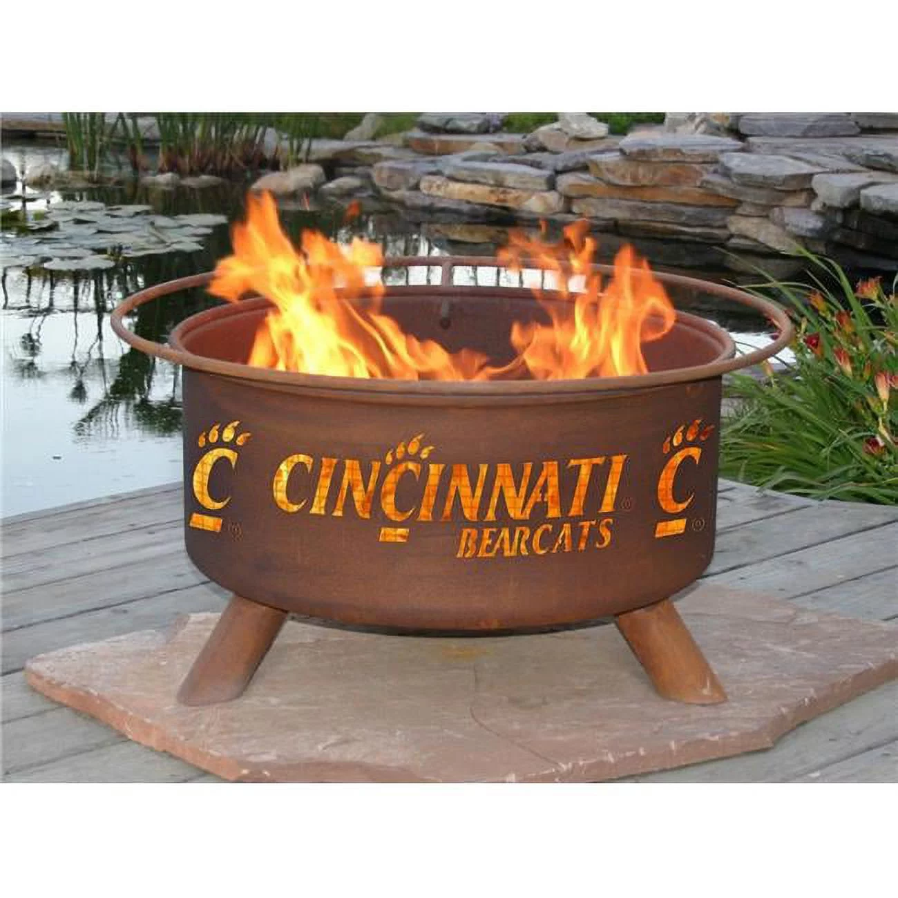 Patina Products  Cincinnati Fire Pit - Natural Rust - Portable Design