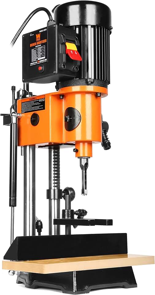 WEN Bench Mortiser, 5-Amp Cast Iron with Chisel Bit Set (43013)