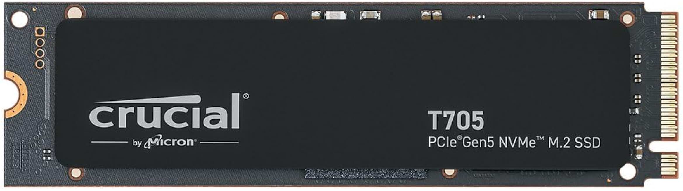 Crucial New 2024 T705 4TB PCIe Gen5 NVMe M.2 SSD - Up to 14,100 MB/s - Game Ready - Internal Solid State Drive (PC) - +1mo Adobe CC - CT4000T705SSD3