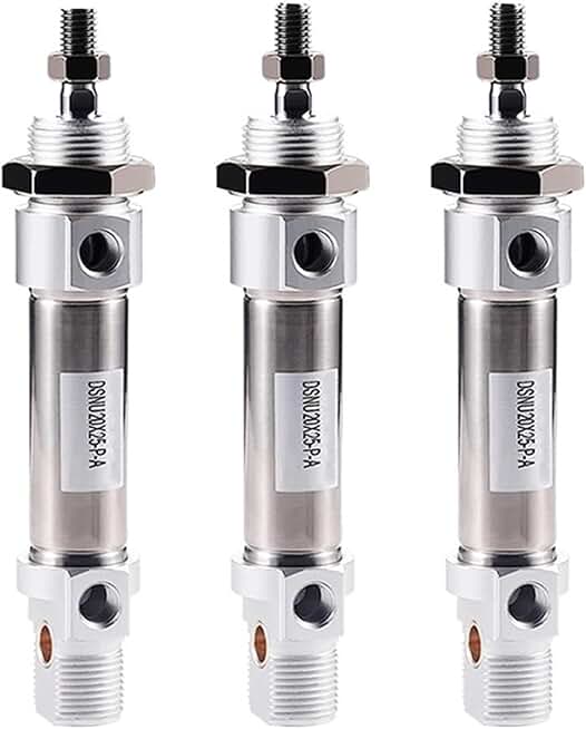 DSNU Stainless Steel Double Acting Mini Pneumatic Air Cylinder DSNU12-16-20-25-32-40X25*50X75X80X100-P-A 1Pcs(Stroke 300mm,DSNU25 (Bore 25mm))