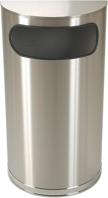 Tough Guy 4PGG6 Half Round Container, Satin SS, 9 G