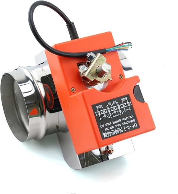 100mm 16Nm Ajustable Air Damper Electric Valve With 5 Position Controller And Switch Valve 220VAC 60s 1Pcs