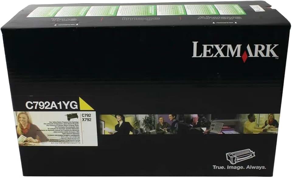 Lexmark C792A1YG Toner Cartridge, Yellow-in Retail Packaging